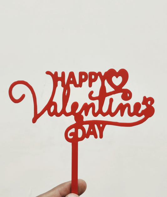 Valentine Acrylic Topper 5 inch