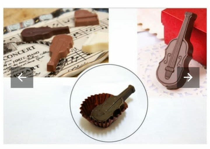 Poly carbonate chocolate guitar mould 12 cavity