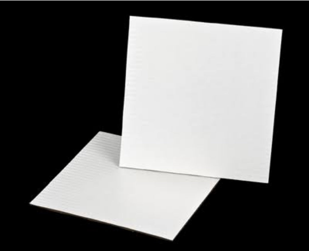 8 inch White Square 1 Pound MDF Base board pack of 50