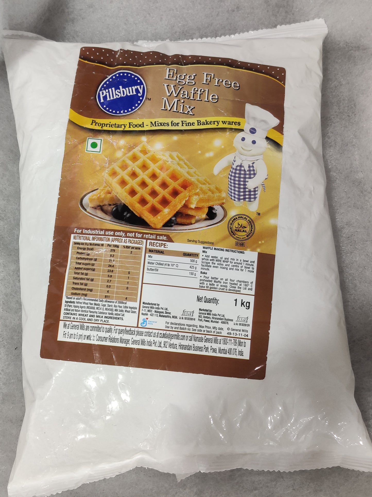 Pillsbury Egg Free waffle mix 1kg