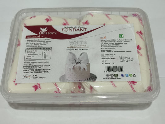 BLOSSOM white Sugar Paste/Fondant for Cake Decorating, 1Kg