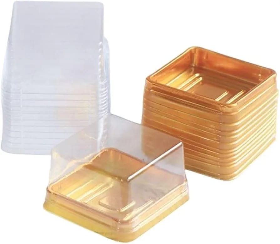 Plastic Mooncake Box with Transparent Lids pack of10    size-2.4/ 1.5 inch