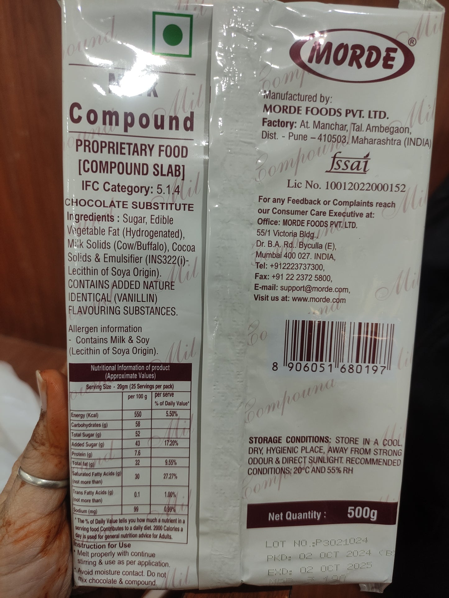 Morde Milk Compound (co M21) 500gm