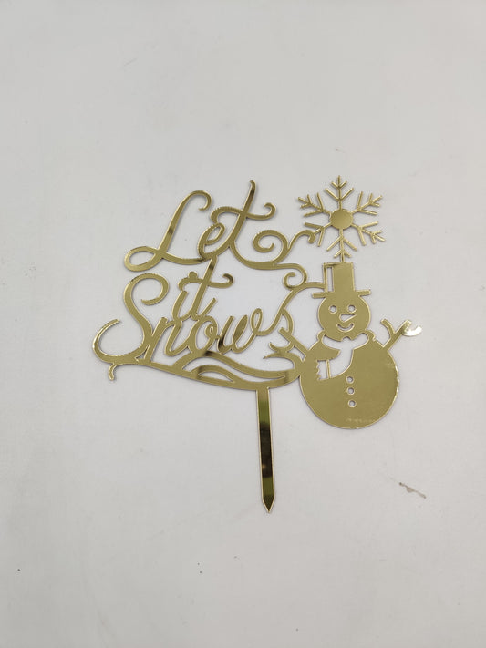 Christmas acrylic topper