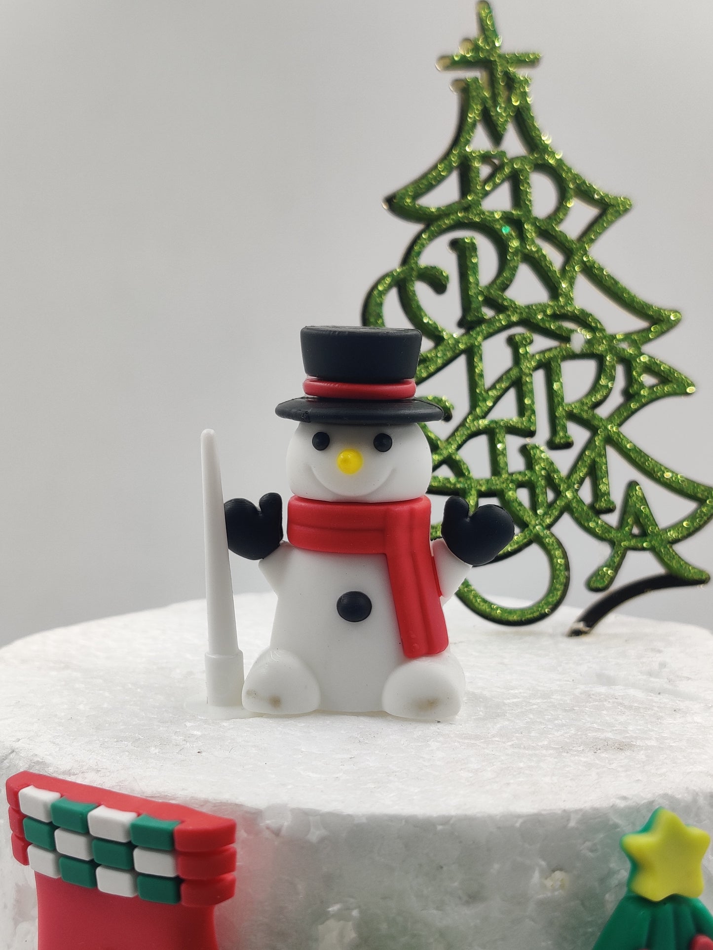 Christmas Snowman Miniature Topper