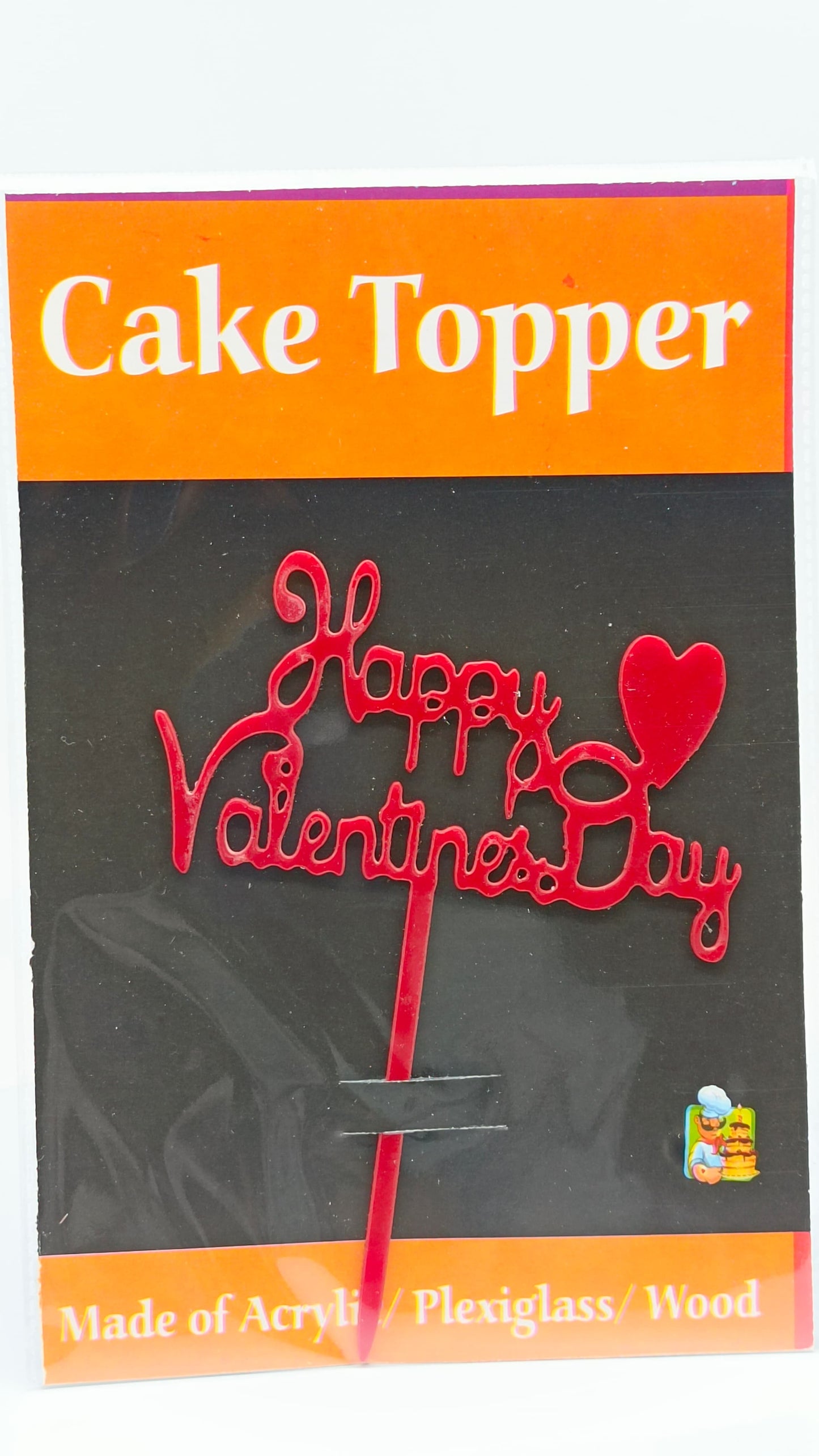 Valentine's day with small heart cake Topper Pack Of 1