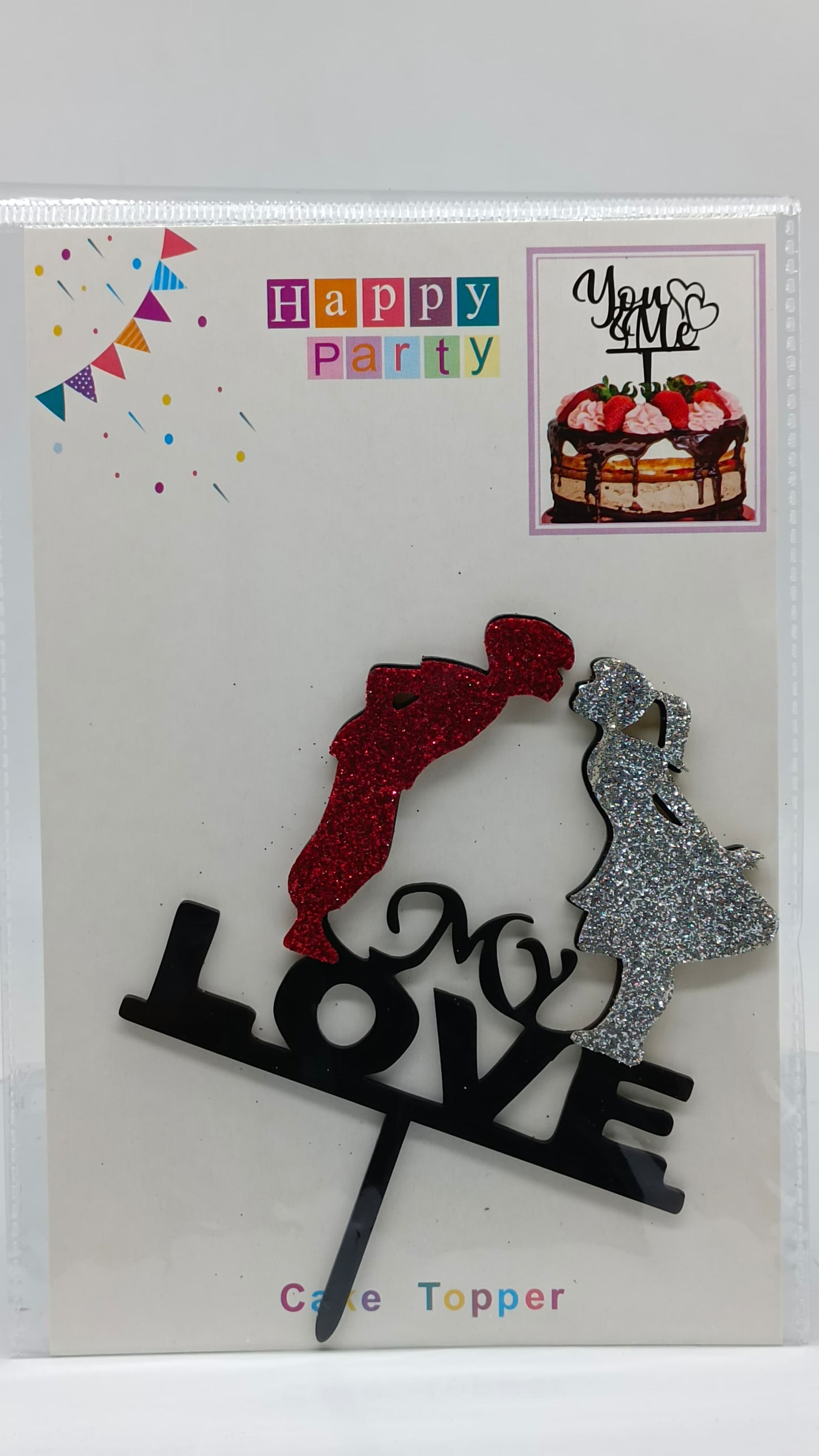 Glittery my Love Cake Topper