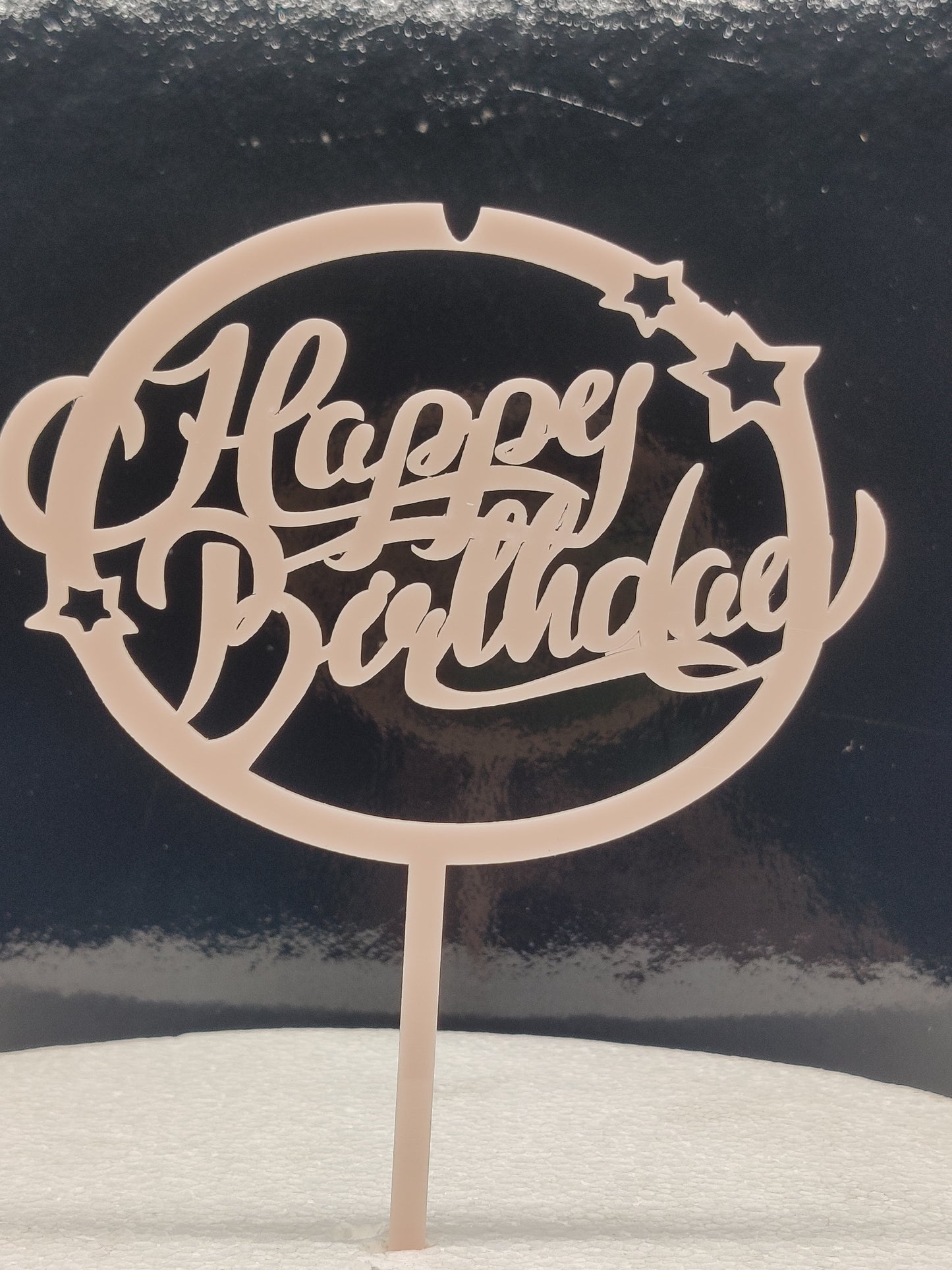 Acrylic Happy Birthday Cake Topper