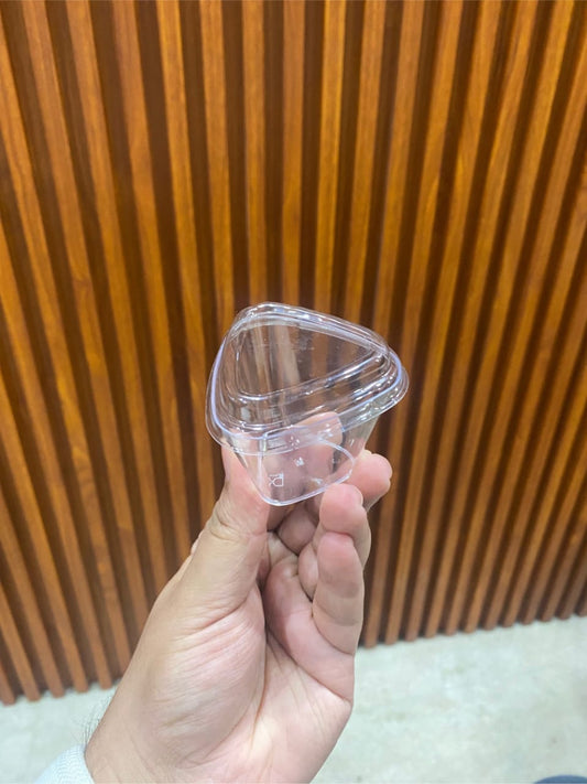 Plastic Mousse Cup With Lid 65ml  size-4cm x 6cm