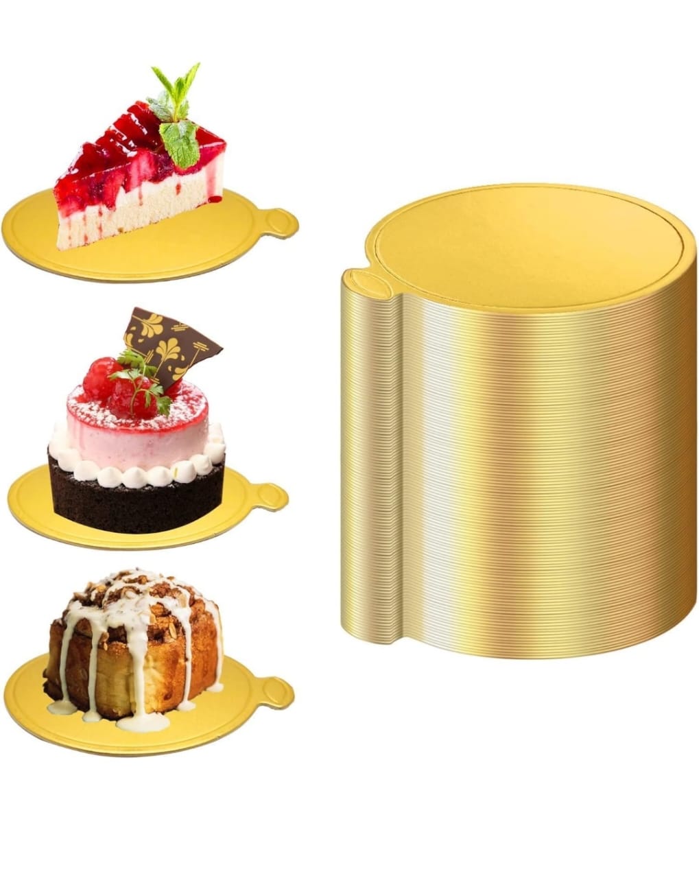 Golden Round Pastry Base Board 3.5 inch
