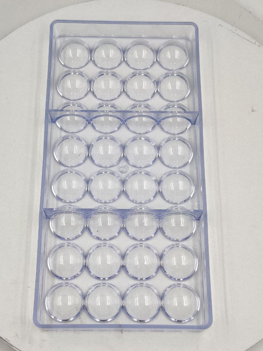 Half Round Poly Carbonate Chocolate Mould 32 Cavity