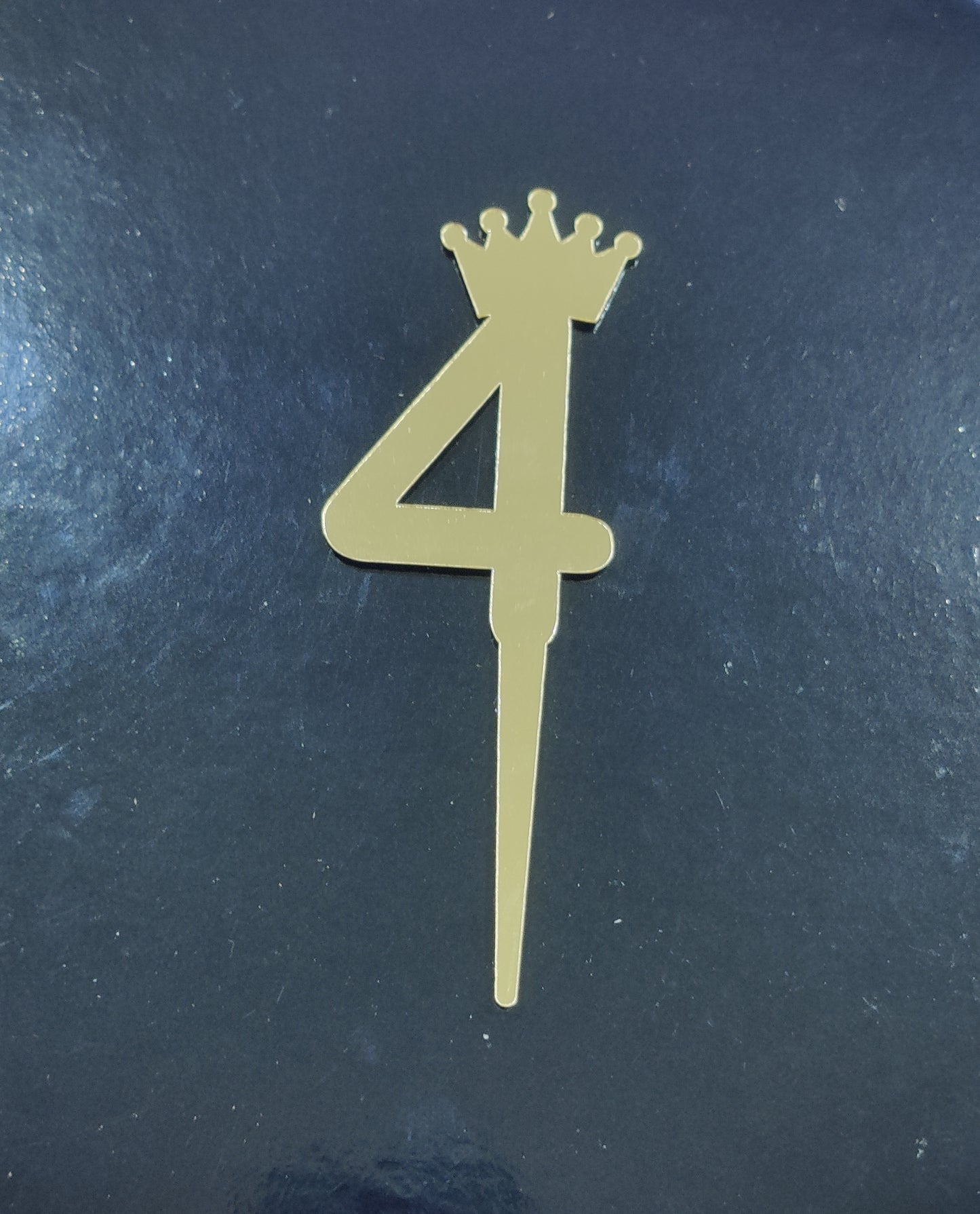 4 Number Acrylic Topper 3 inch