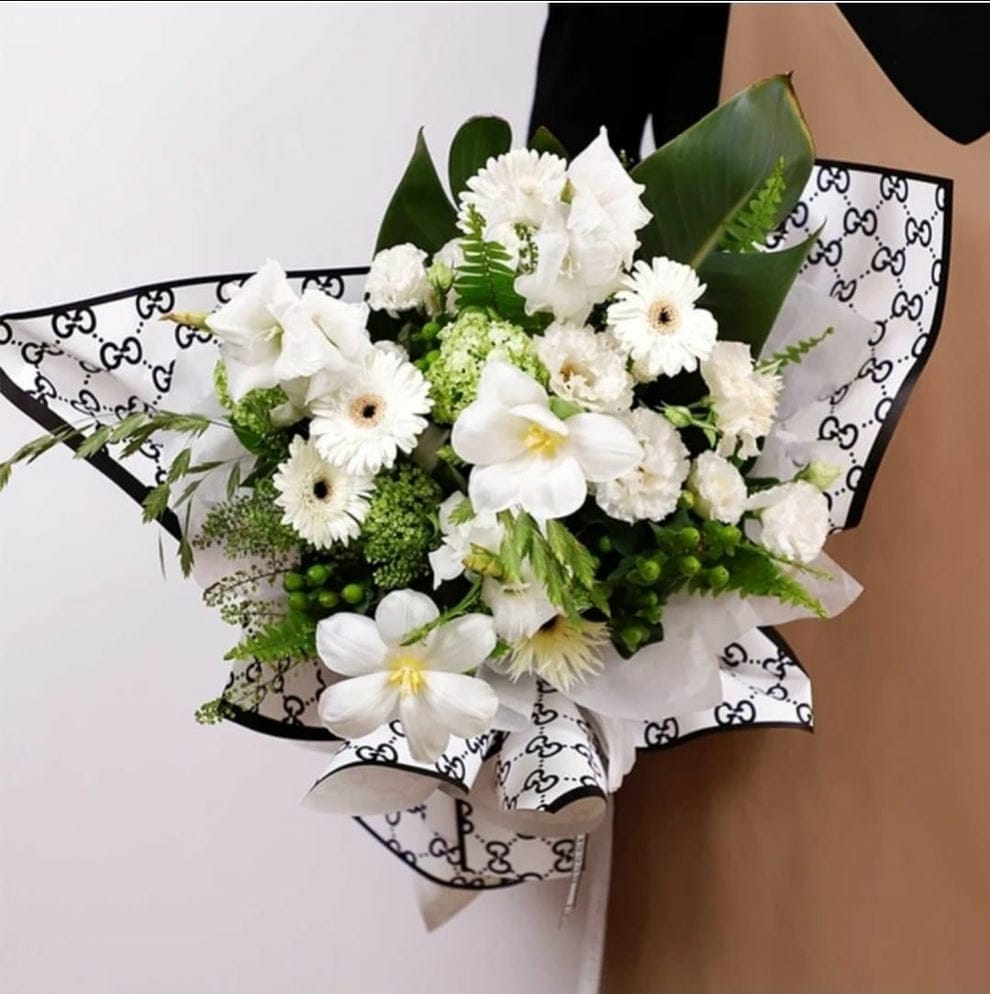 Flower Wrapping Paper Pack of 5 Size - 22x21.5 inch