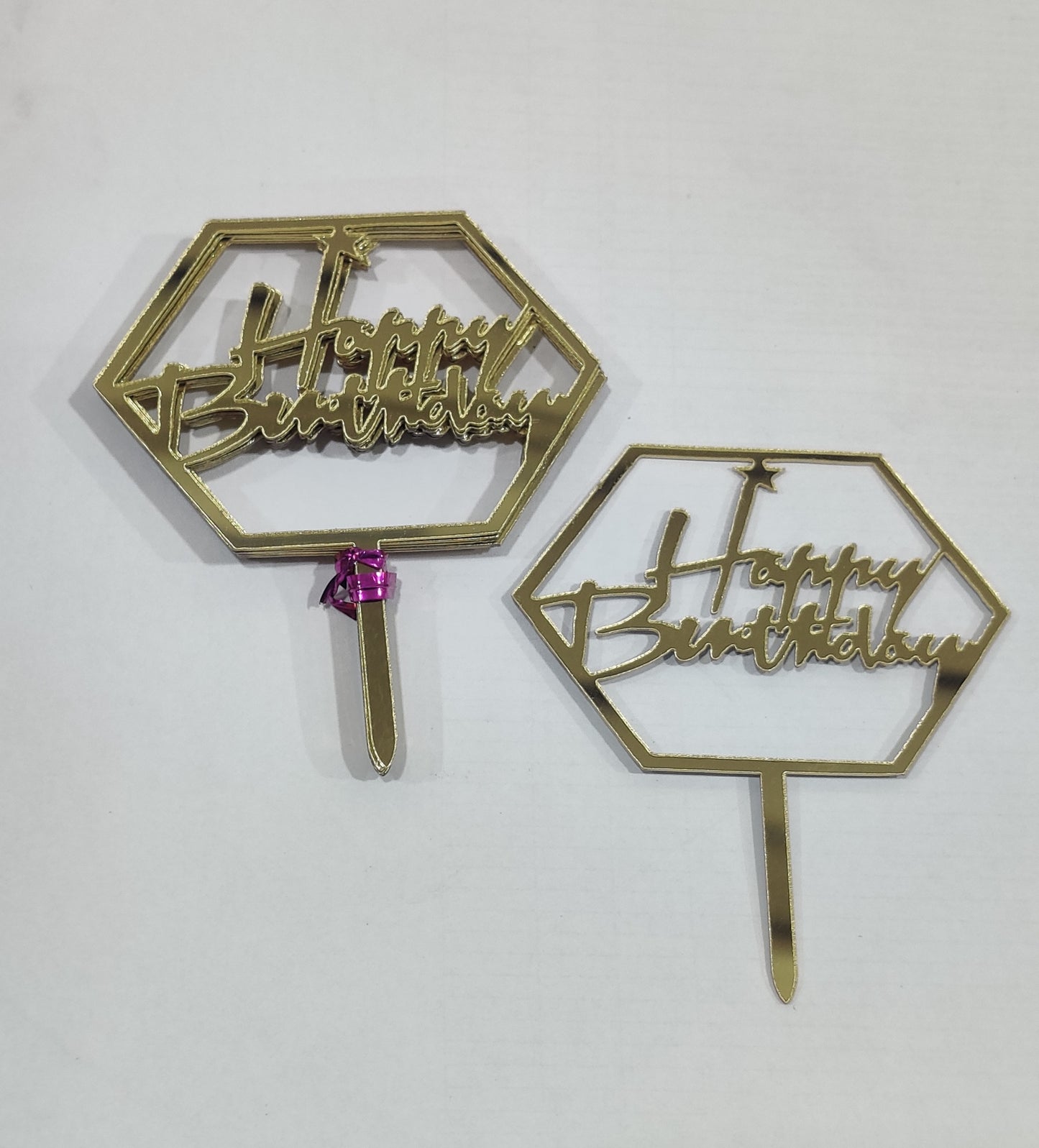 Happy Birthday Acrylic Topper Pack Of 10