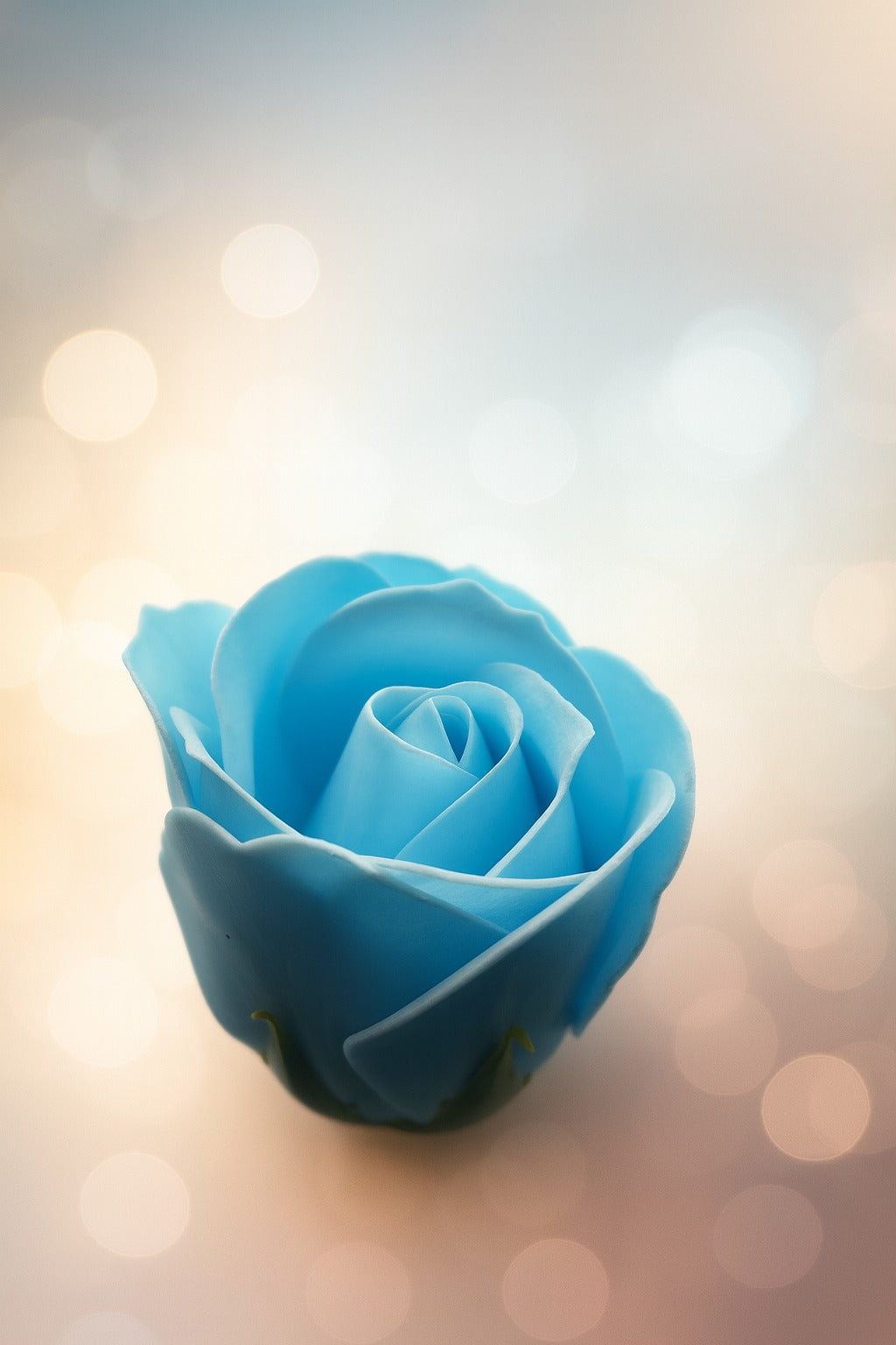 Artificial scented Sky Blue colour Rose flower