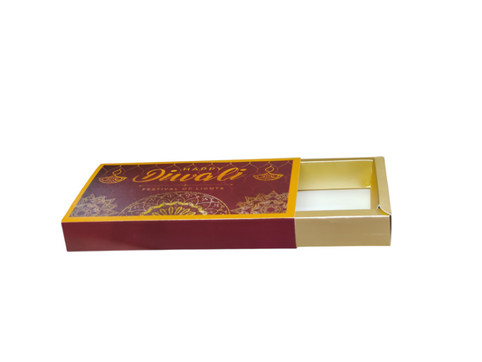 8 Cavity Slider Diwali Box For Chocolate and Brownie Size 8x4x1.5 Inch