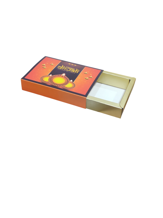 6 Cavity Slider Diwali Box For Chocolate and Brownie Size 6x4x1.5 Inch