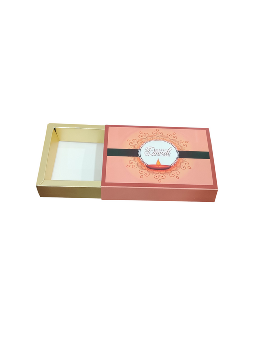 6 Cavity Slider Diwali Box For Chocolate and Brownie Size 6x4x1.5 Inch