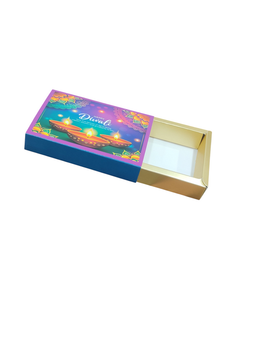 6 Cavity Slider Diwali Box For Chocolate and Brownie Size 6x4x1.5 Inch
