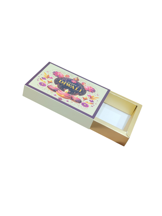 6 Cavity Slider Diwali Box For Chocolate and Brownie Size 6x4x1.5 Inch