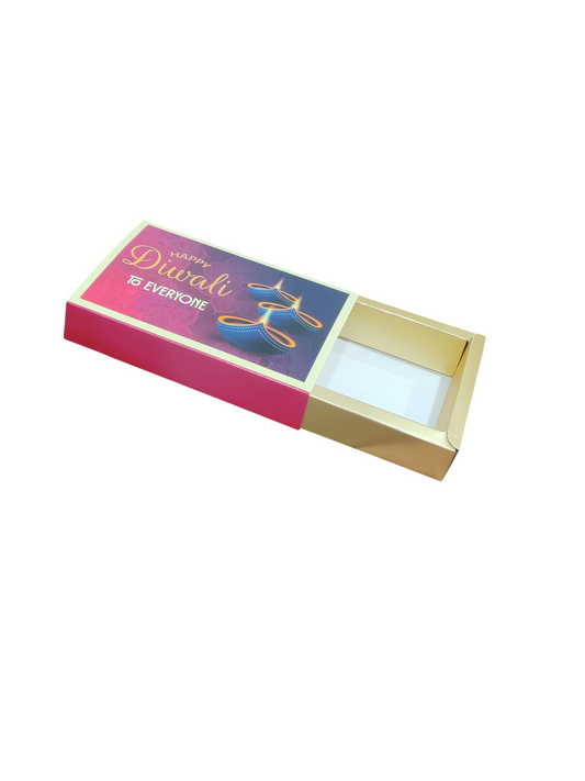 6 Cavity Slider Diwali Box For Chocolate and Brownie Size 6x4x1.5 Inch
