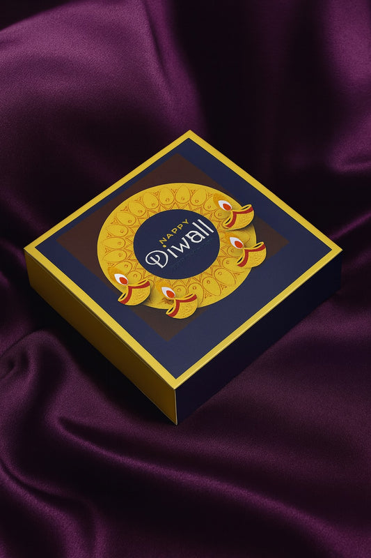 4 Cavity Slider Diwali Box For Chocolate and Brownie Size 4x4x1.5 Inch