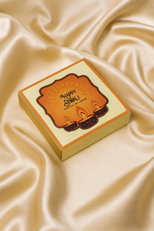 4 Cavity Slider Diwali Box For Chocolate and Brownie Size 4x4x1.5 Inch