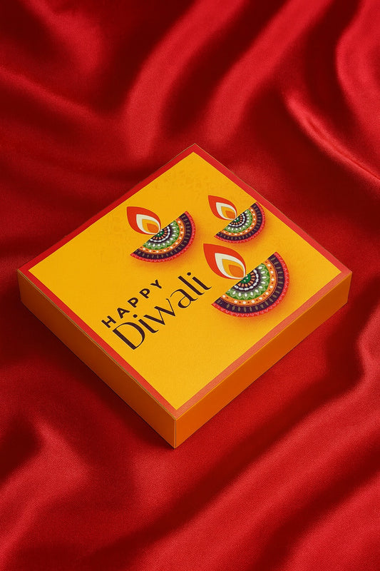 4 Cavity Slider Diwali Box For Chocolate and Brownie Size 4x4x1.5 Inch