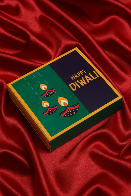 4 Cavity Slider Diwali Box For Chocolate and Brownie Size 4x4x1.5 Inch