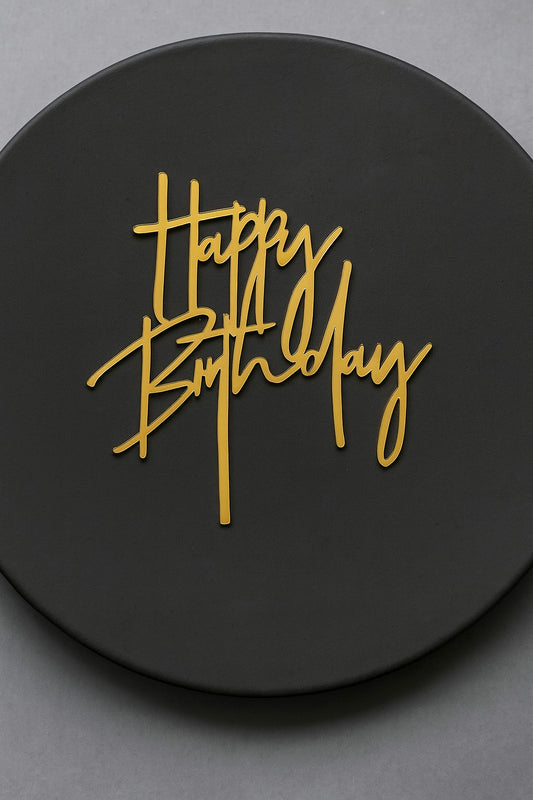 Happy Birthday Acrylic Cake Topper