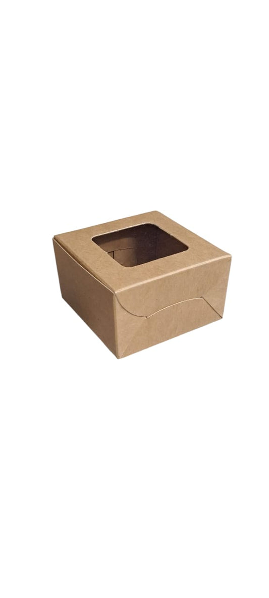 Kraft 1 Pc Brownie Box Size -  3×3×2 inch
