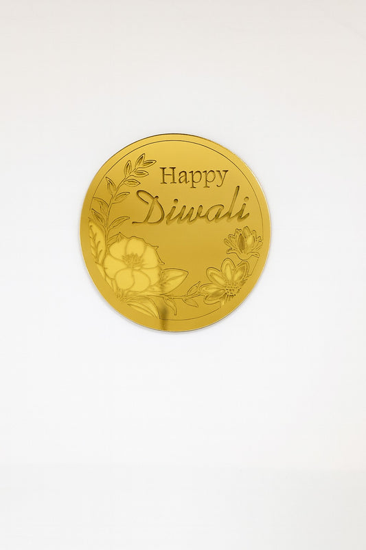 Happy Diwali Coin Pack Of 10 Size 2.5 inch