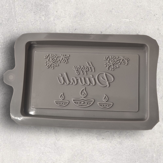 Happy Diwali Bar silicon mould (random colour)