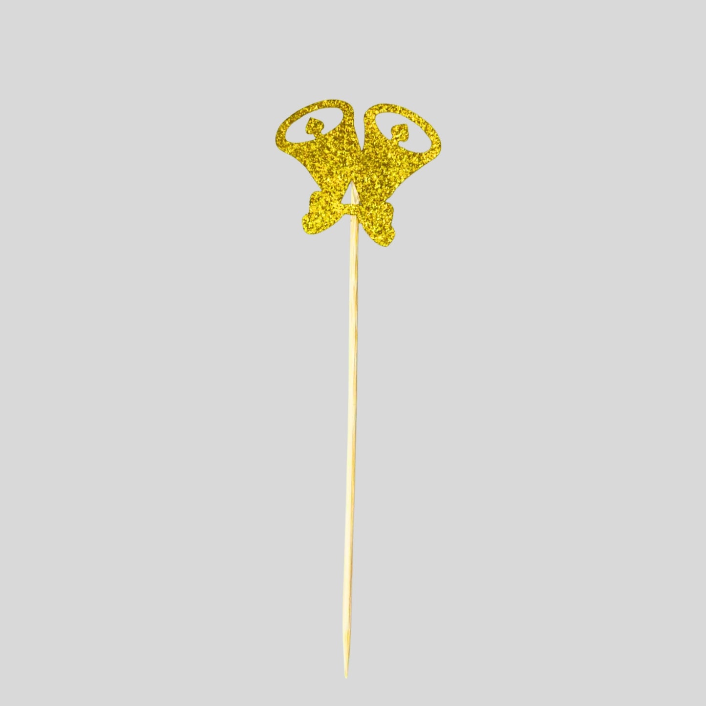 Golden Glitter Christmas Bell Topper