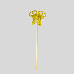 Golden Glitter Christmas Bell Topper