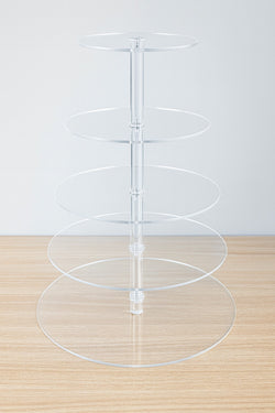 5 Tier Acrylic Round Cupcake Stand