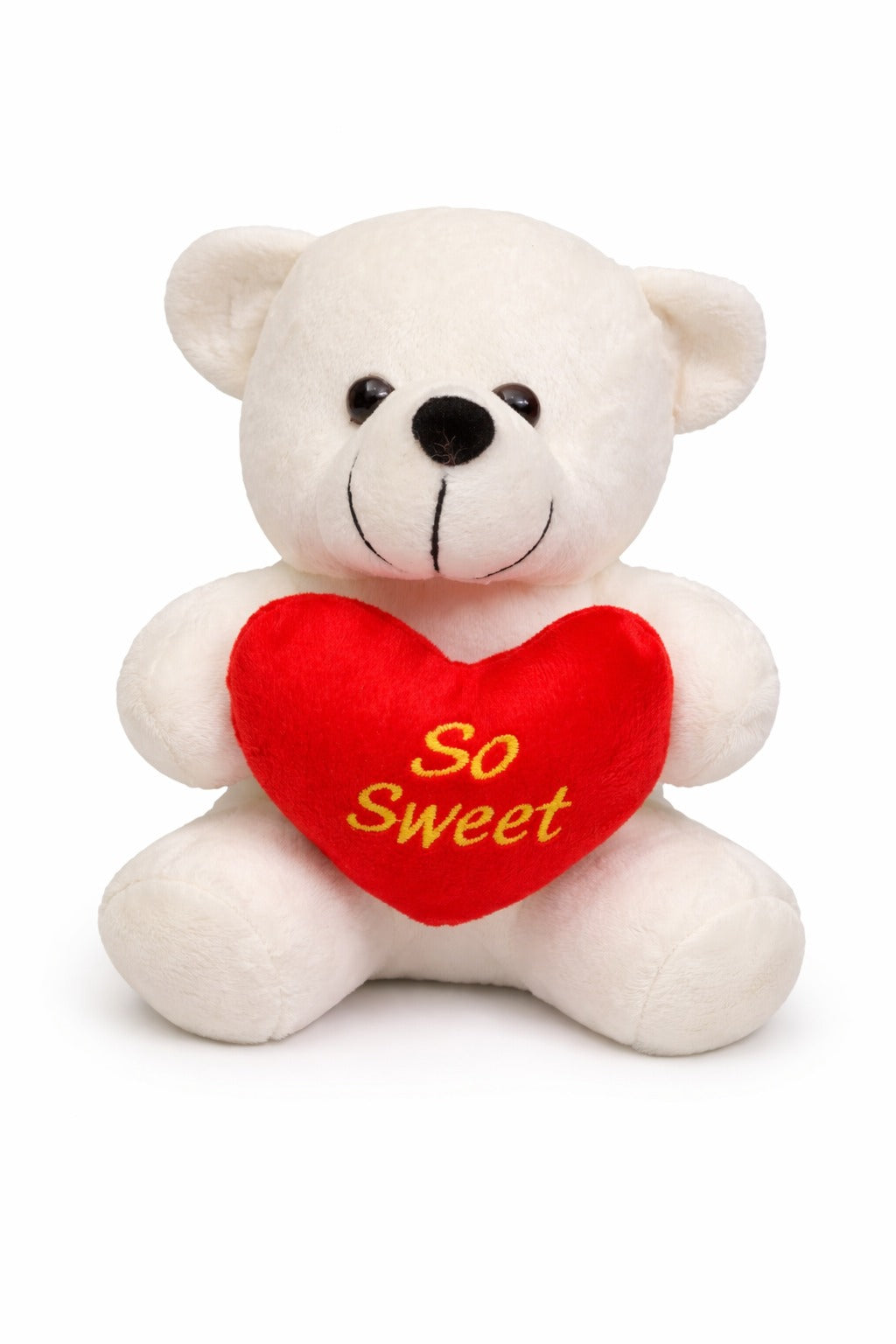 So Sweet Heart White Teddy Bear Size - 7x4 inch
