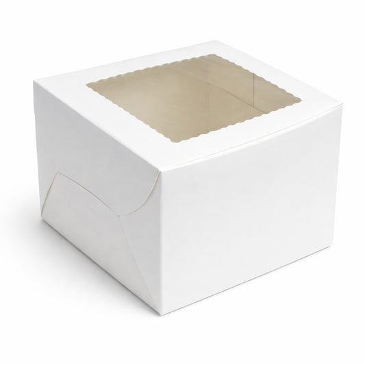 Window cake box 6x6x4
