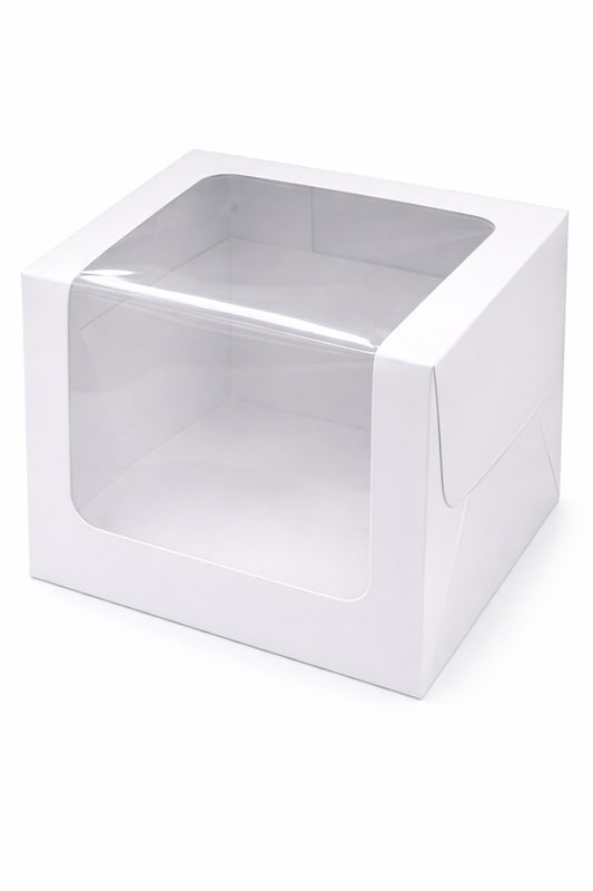 L Shape Window Cake Box Size - 10x10x8 inch Pack Of 10