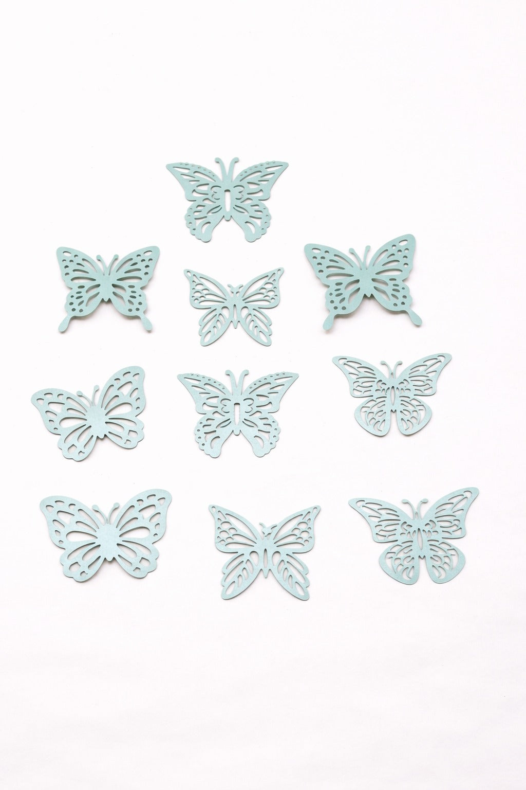 Mint green laser cut Butterfly Pack Of 10