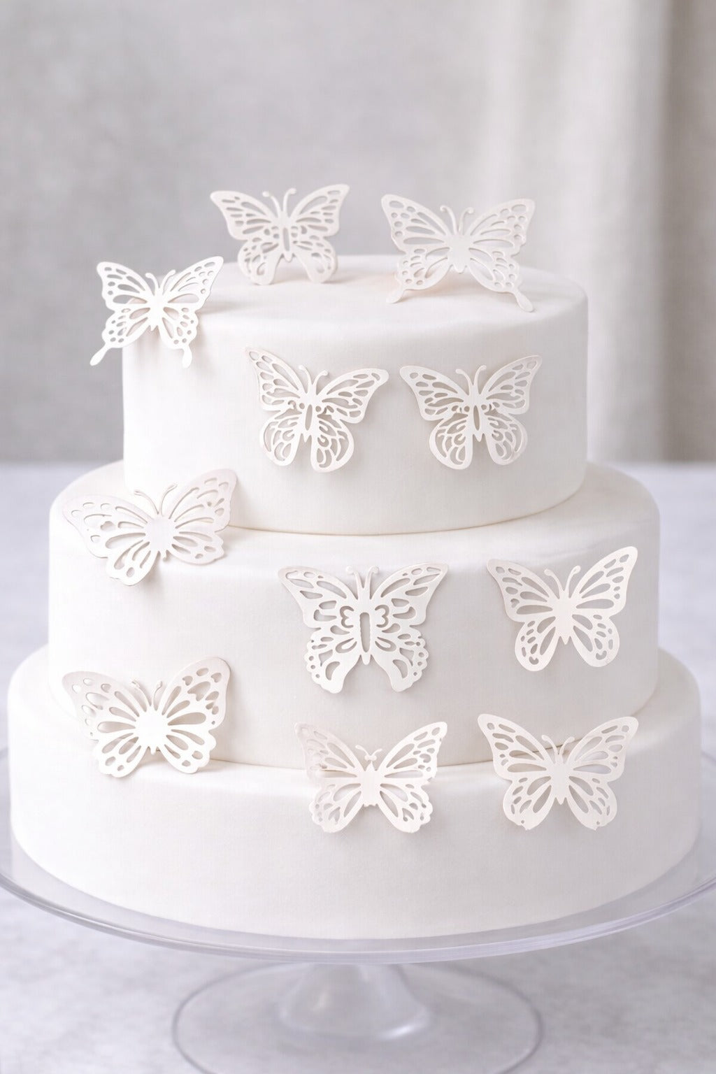Laser Cut White Butterfly Pack Of 10