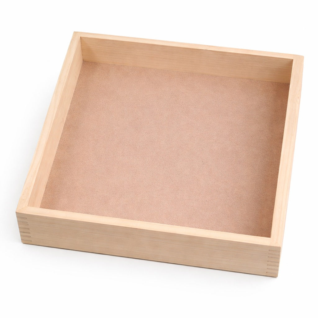 Square wooden Hamper Tray Size - 11x11x2 inch