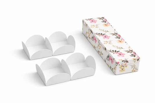 4 Cavity Chocolate Box Pack Of 10 Size - 1.6x6.5x1.25 inch