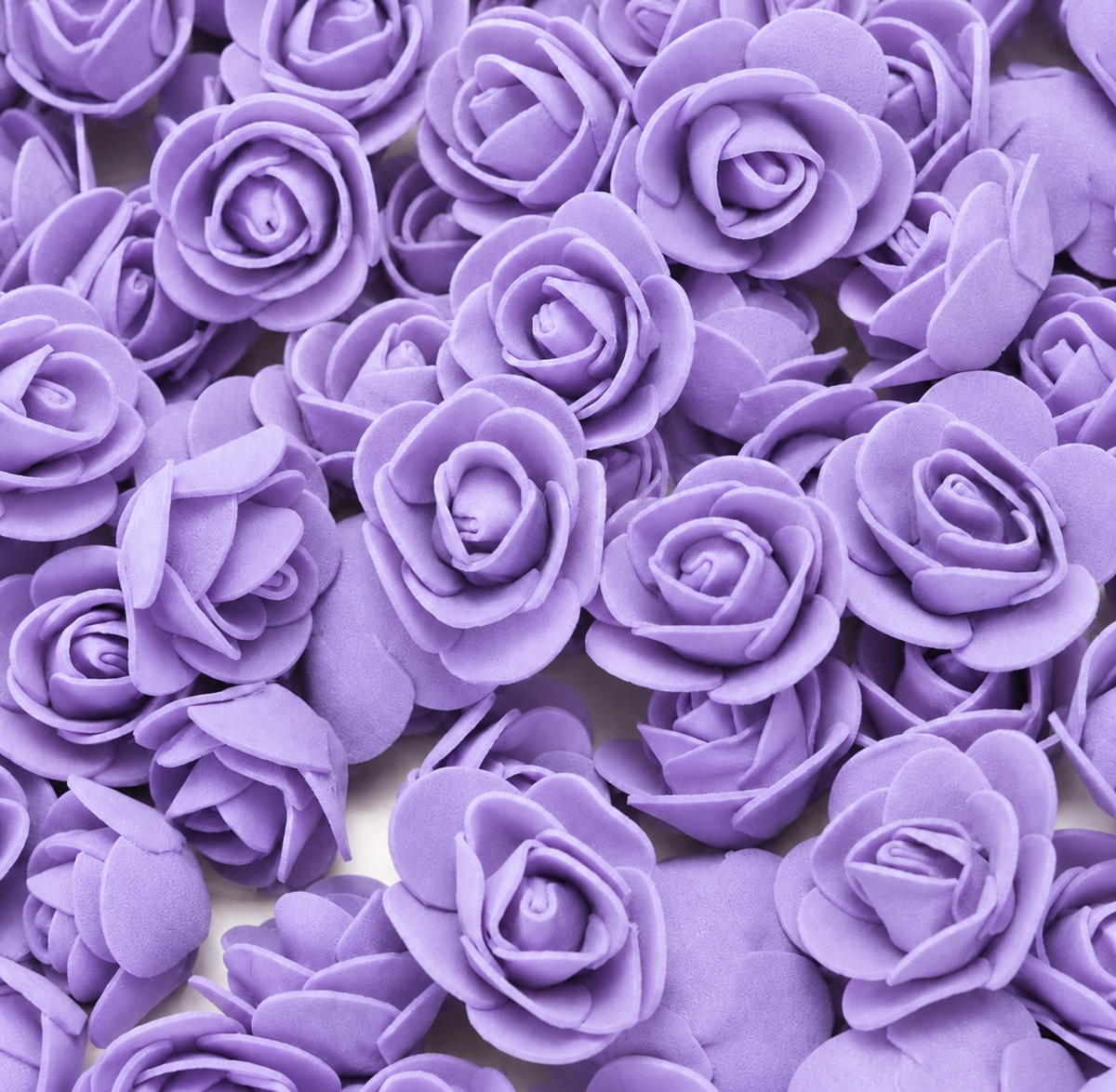 Lanvender Rose Foam Flower For Cake Decoration Pack of 100