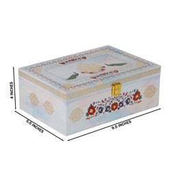 Floral Hamper Box with 2 printed salsa jars Size (9.5x5.5x4) Inch