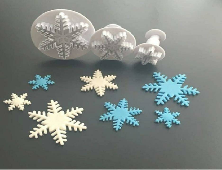 snow flakes Plunger set of 3