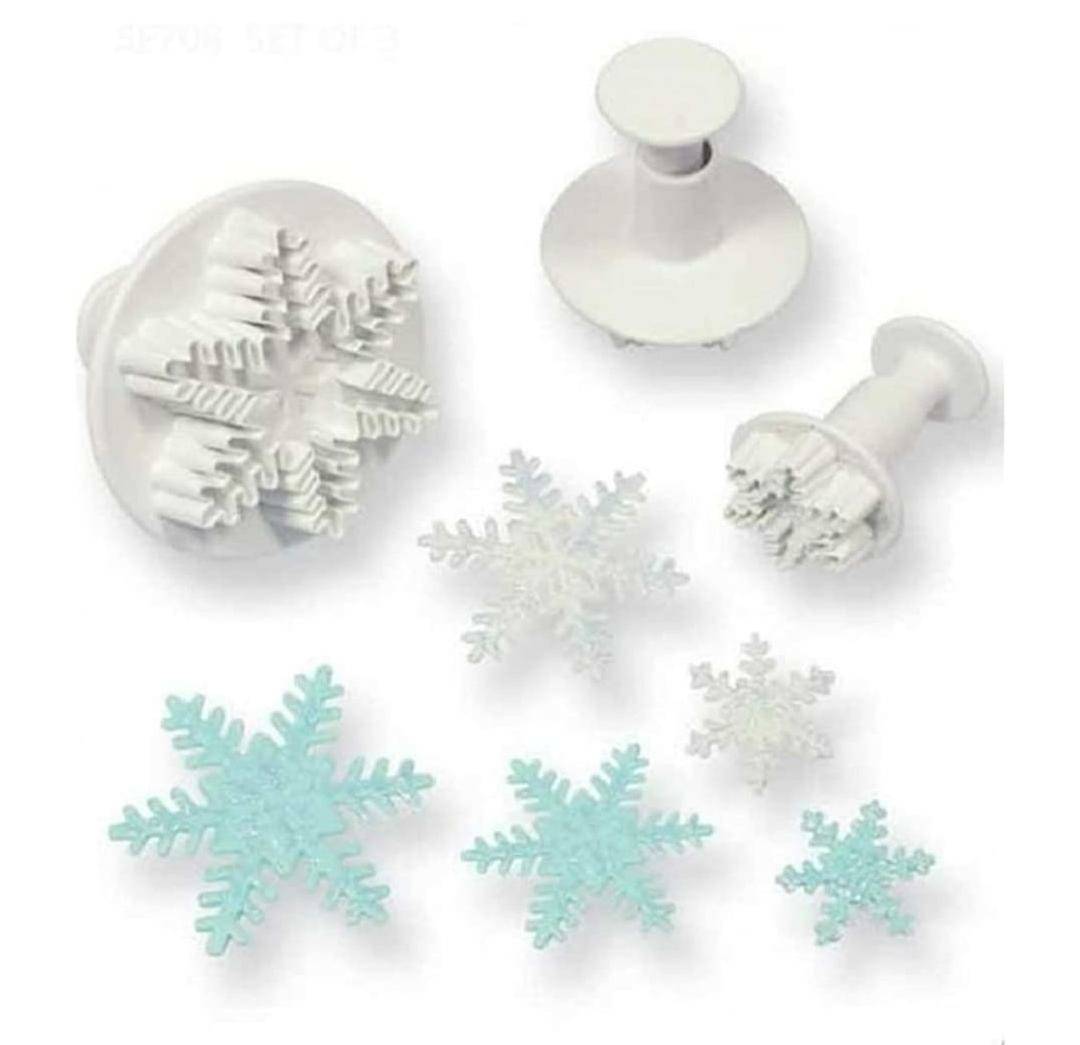 snow flakes Plunger set of 3