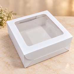 3 pound cake window cake box (white) size -12×12×5 Pack Of 10