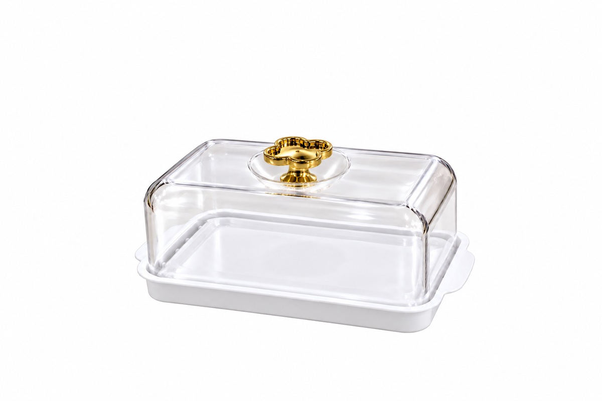 White Rectangular Food Storage Box Size - 7x2.5 inch