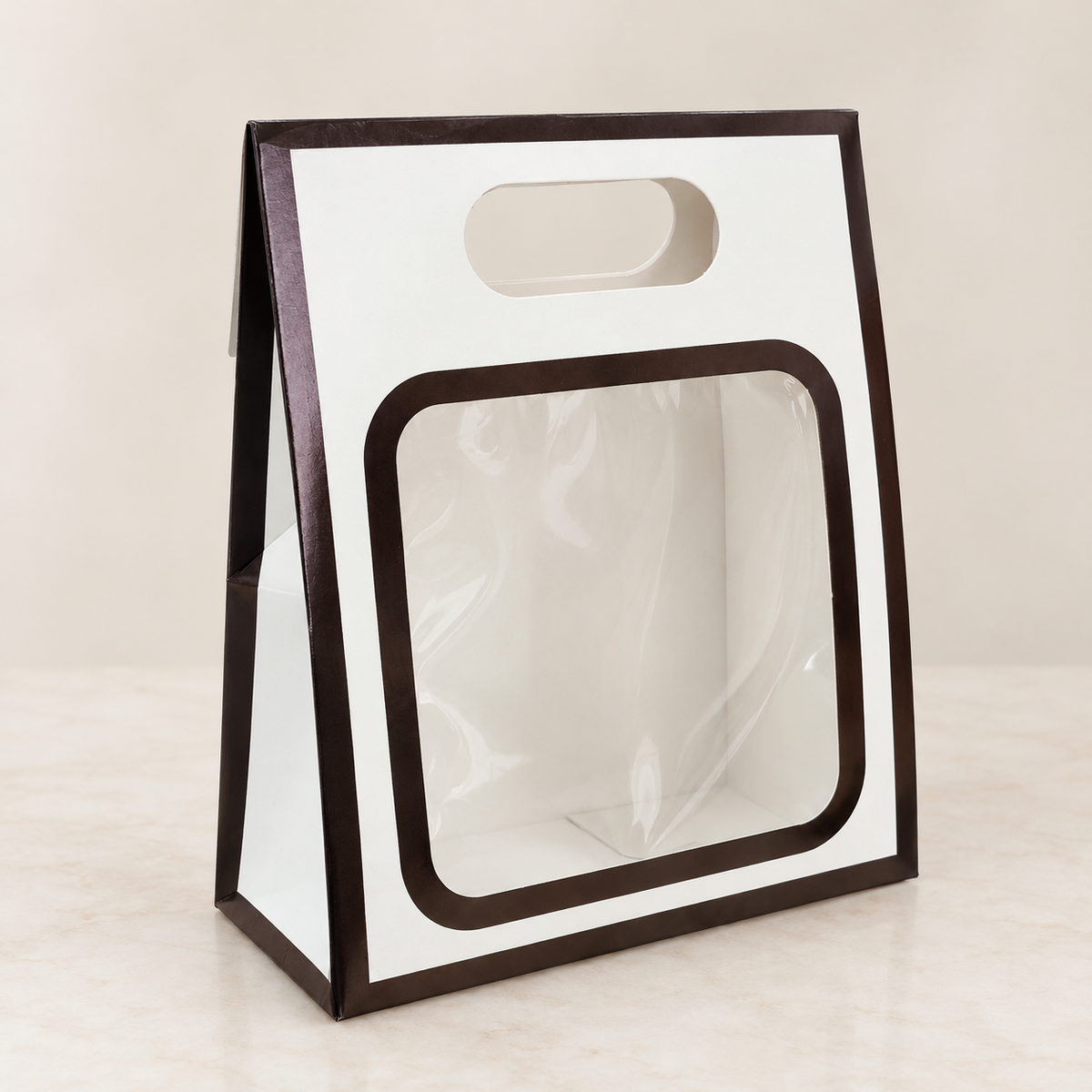 2 pcs jar box white colour with black border PACK OF 10 (size - 8x7 inch)